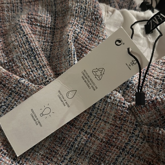 ZARA Pink and Blue Shimmer Plaid Corset - Picture 9 of 11